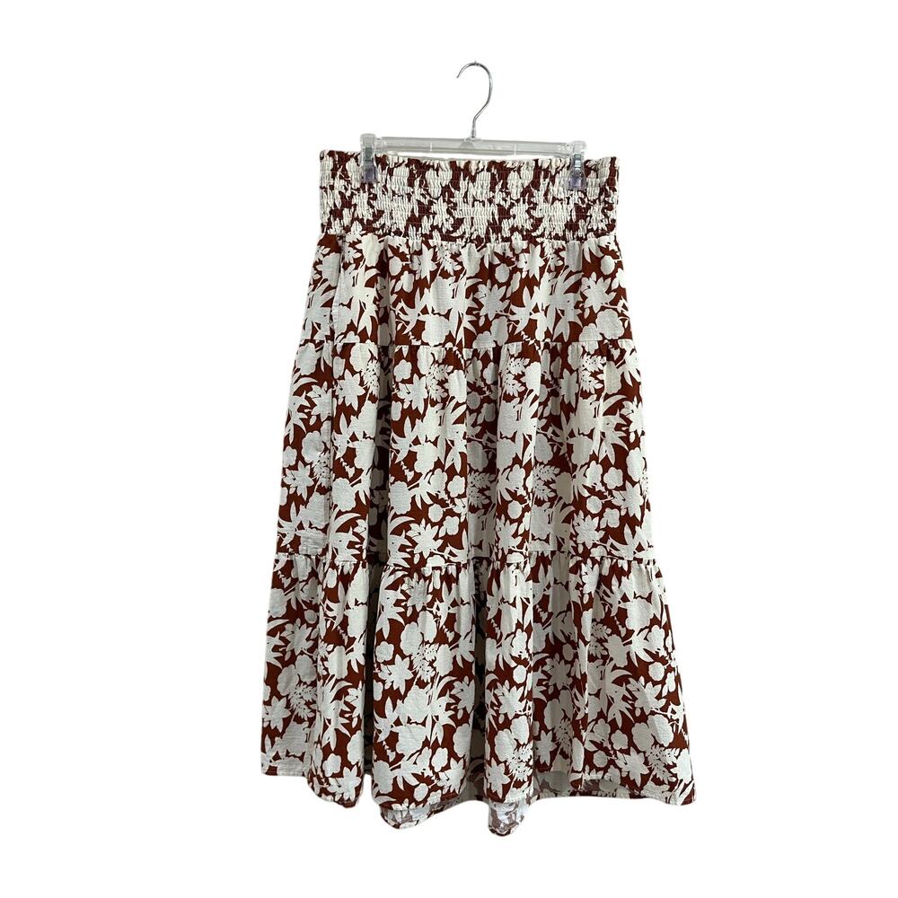 Universal Thread Floral‎ Midi Skirt Cottagecore Pockets Cotton Large